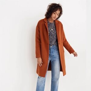 Madewell Monsieur Coat in Spiced Cider • NWT